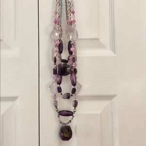 Multi-strand chunky statement necklace